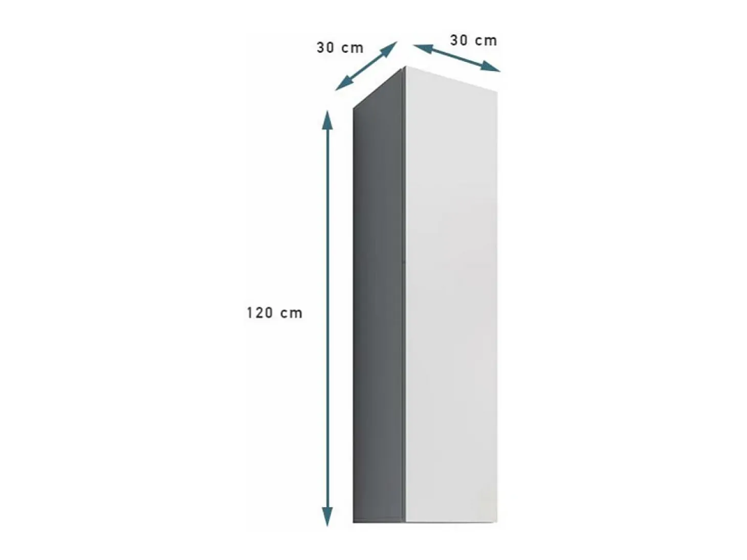 Armario colgante para Salón comedor en Blanco 30x30x120cm Aitana O1