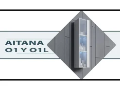 Armario colgante para Salón comedor en Blanco 30x30x120cm Aitana O1