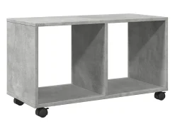 Armario con ruedas madera ingeniería gris hormigón 72x33x42,5cm