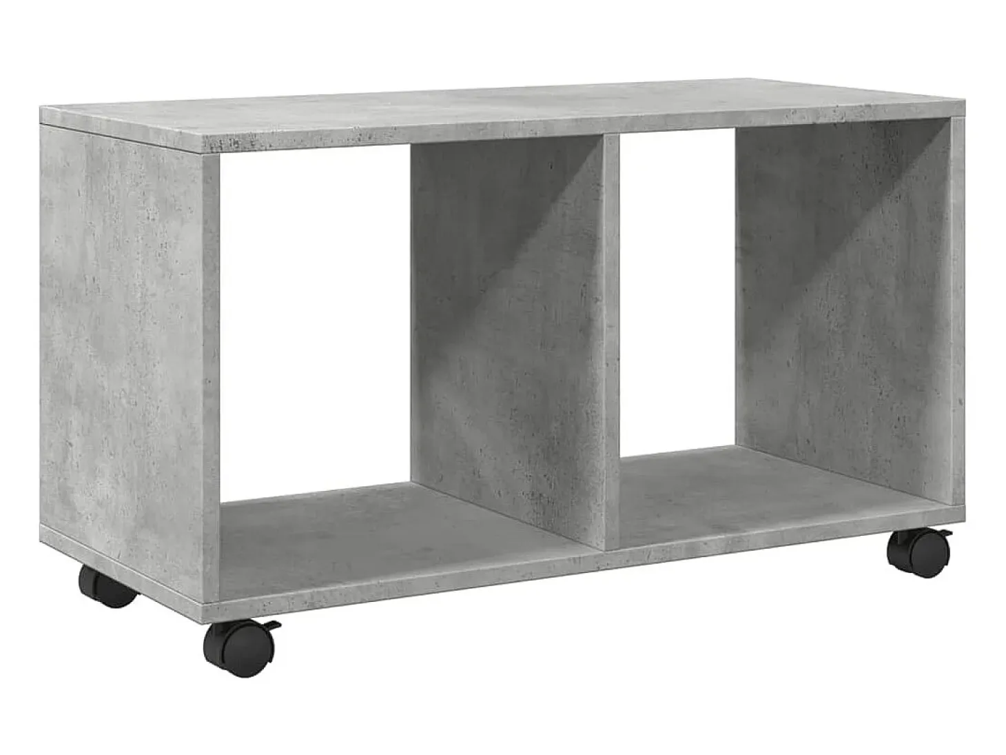 Armario con ruedas madera ingeniería gris hormigón 72x33x42,5cm