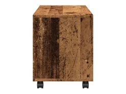 Armario con ruedas madera ingeniería envejecida 72x33x42,5 cm