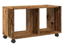 Armario con ruedas madera ingeniería envejecida 72x33x42,5 cm