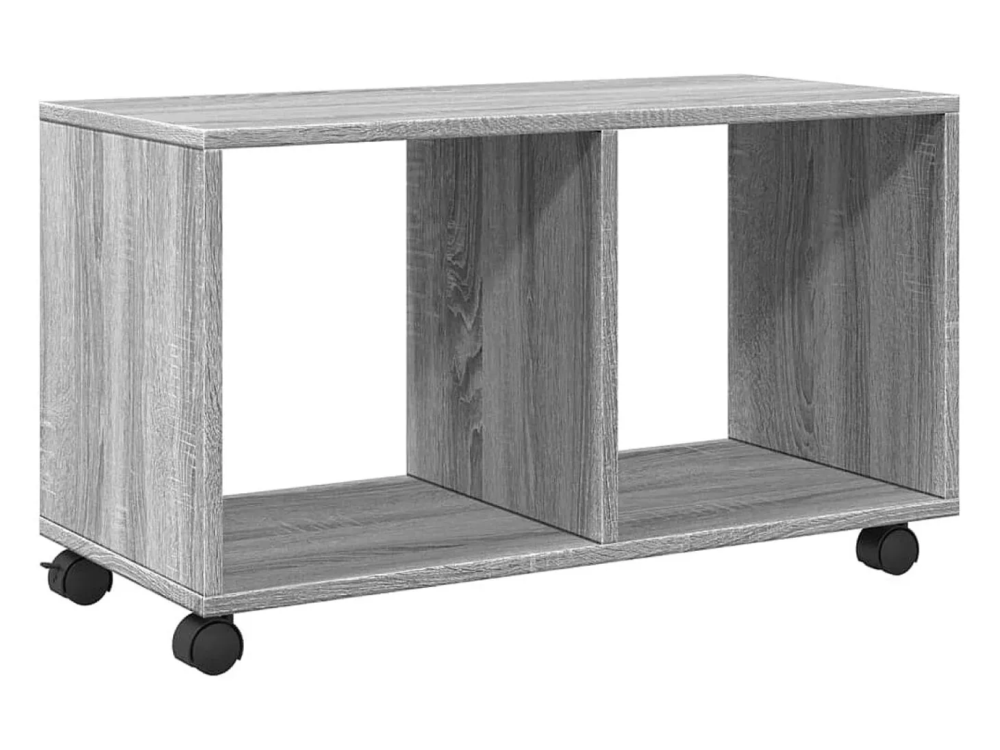 Armario con ruedas madera ingeniería gris Sonoma 72x33x42,5 cm