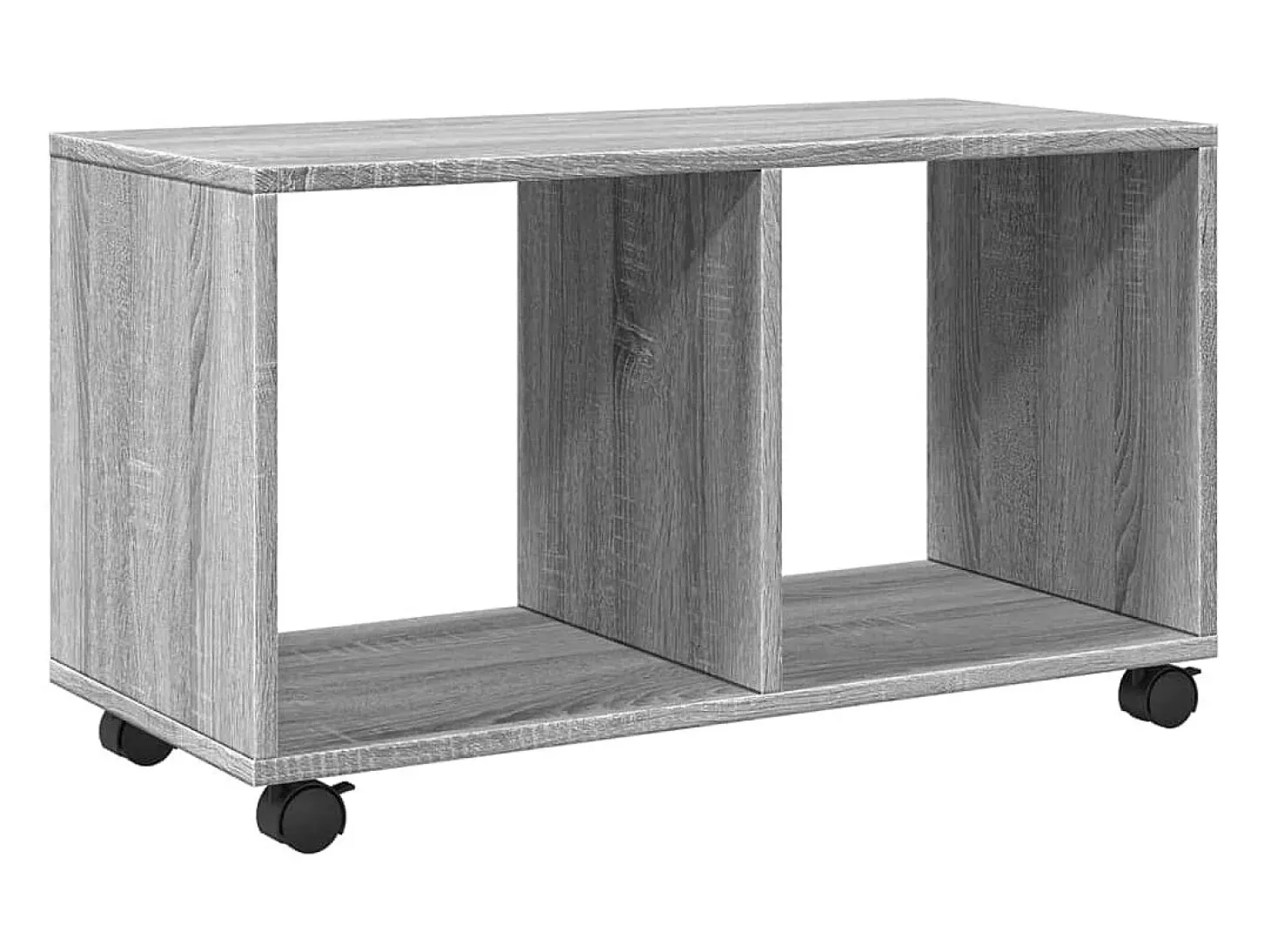 Armario con ruedas madera ingeniería gris Sonoma 72x33x42,5 cm