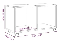 Armario con ruedas madera ingeniería artisian 72x33x42,5 cm