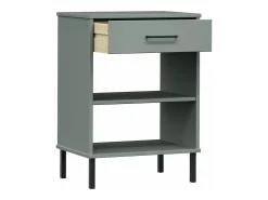 Armario consola patas de metal madera maciza pino gris OSLO
