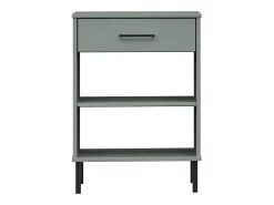 Armario consola patas de metal madera maciza pino gris OSLO