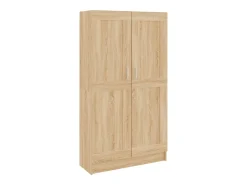 Armario de libros contrachapada color roble 82,5x30,5x150 cm