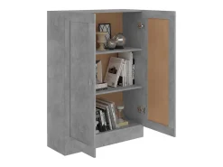 Armario de libros contrachapada gris hormigón 82,5x30,5x11 cm