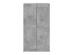 Armario de libros contrachapada gris hormigón 82,5x30,5x150cm