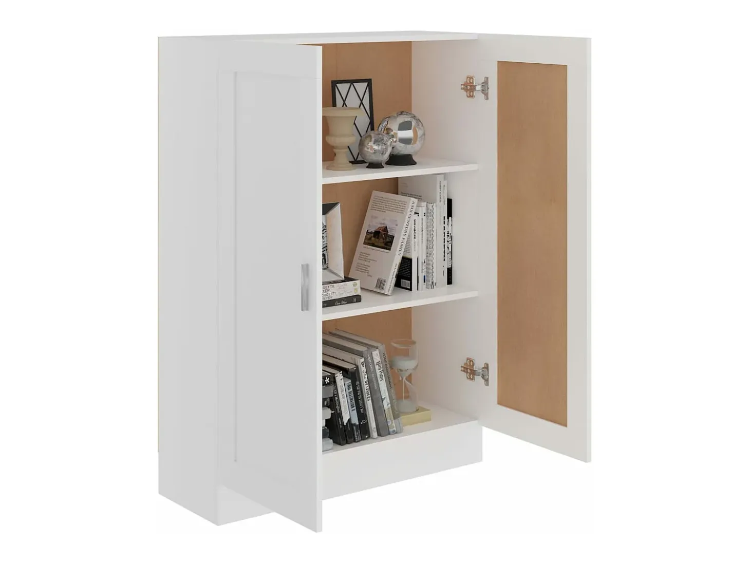 Armario de libros madera contrachapada blanco 82,5x30,5x115 cm ES473819