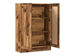 Armario de libros madera ingeniería envejecida 82,5x30,5x115 cm