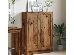 Armario de libros madera ingeniería envejecida 82,5x30,5x115 cm