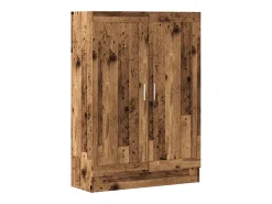 Armario de libros madera ingeniería envejecida 82,5x30,5x115 cm