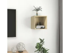 Armario de pared de roble Sonoma de 37 x 37 x 37 cm, madera de ingeniería