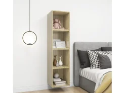 Armario de pared de roble Sonoma de 37 x 37 x 37 cm, madera de ingeniería