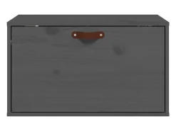 Armario de pared Gris 60x30x35 cm Madera maciza de pino