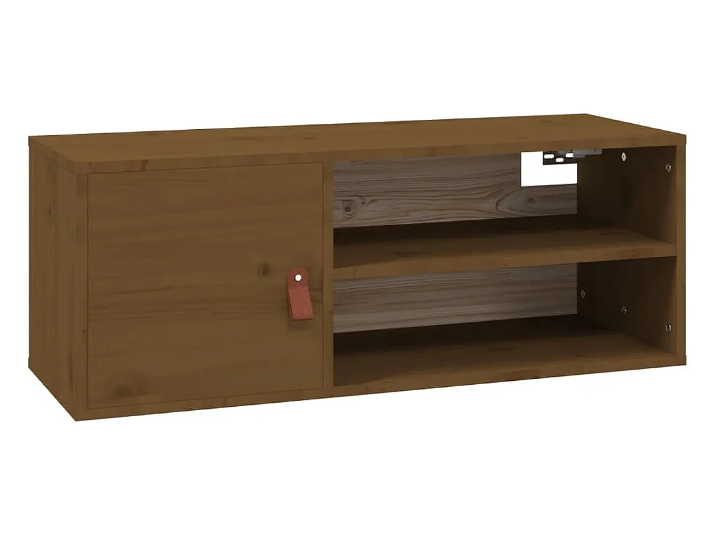 Armario de pared marrón miel 80x30x30 cm Madera maciza de pino