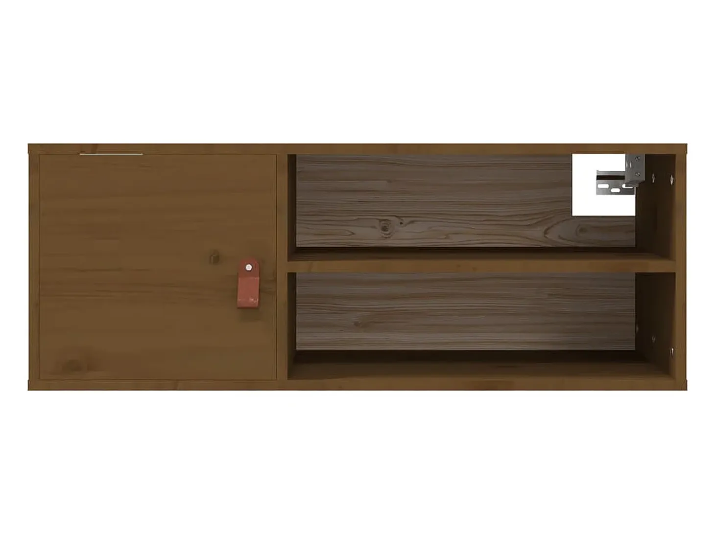 Armario de pared marrón miel 80x30x30 cm Madera maciza de pino