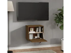 Armario de pared marrón miel 40x30x35 cm Madera maciza de pino