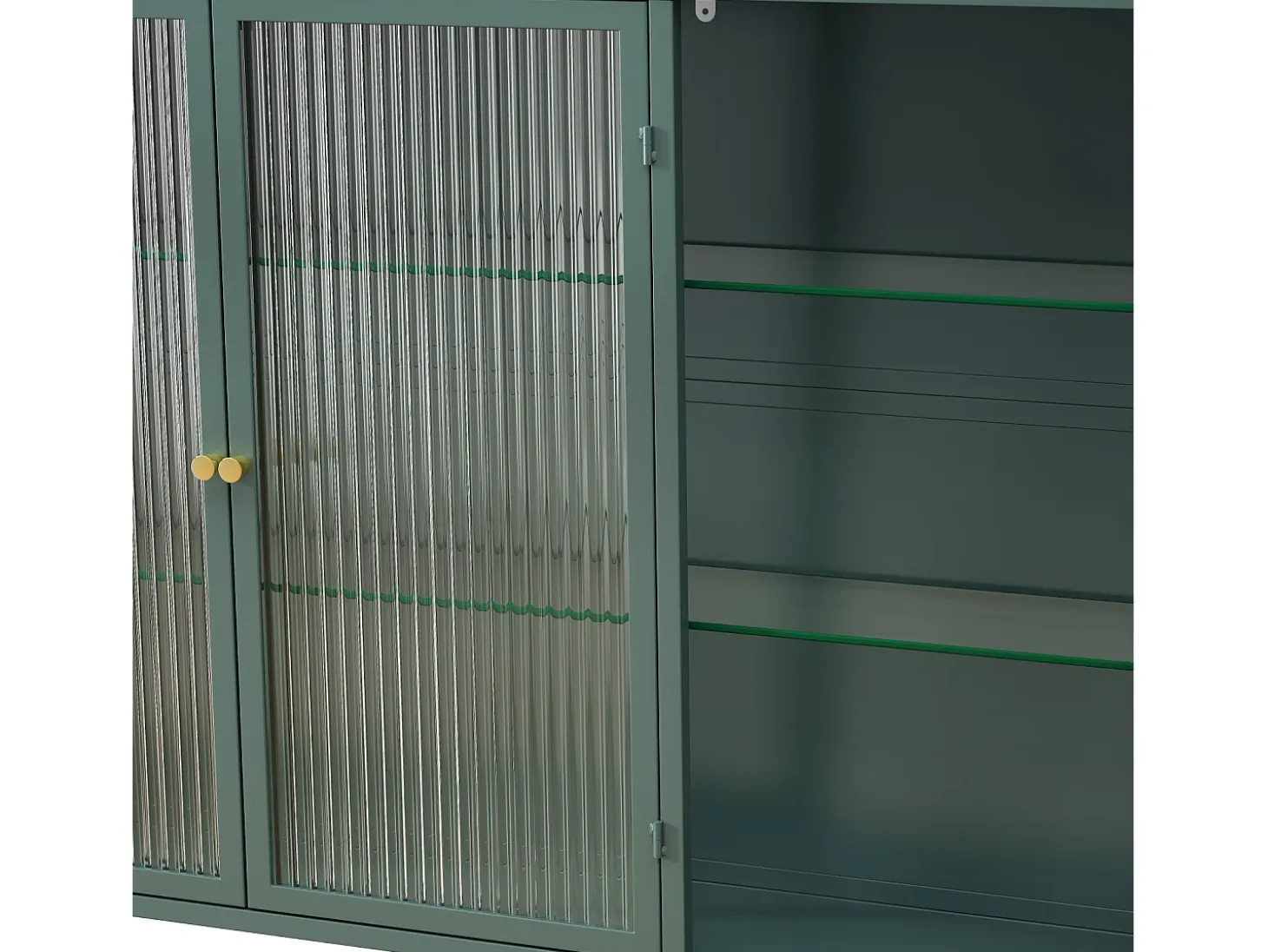Armario de pared moderno con puertas de cristal - para cocina y baño - 90 × 20 × 70 cm, Blanco