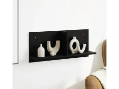 Armario de pared 70x16,5x30 cm madera de ingeniería negra