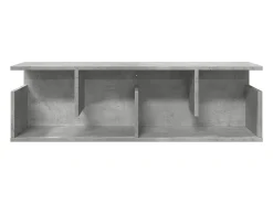 Armario de pared 100x20x30 cm madera de ingeniería gris hormigón