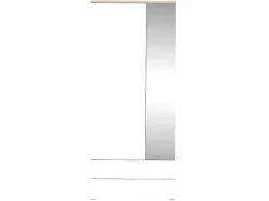 Armario de recibidor escandinavo con espacio para colgar y espejo 196x84x40cm Rosvik