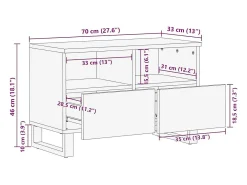 Armario de TV Marrón 70 x 33 x 46 cm madera maciza de mango