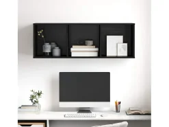 Armario de TV Roble negro 37 x 37 x 107 cm Madera contrachapada