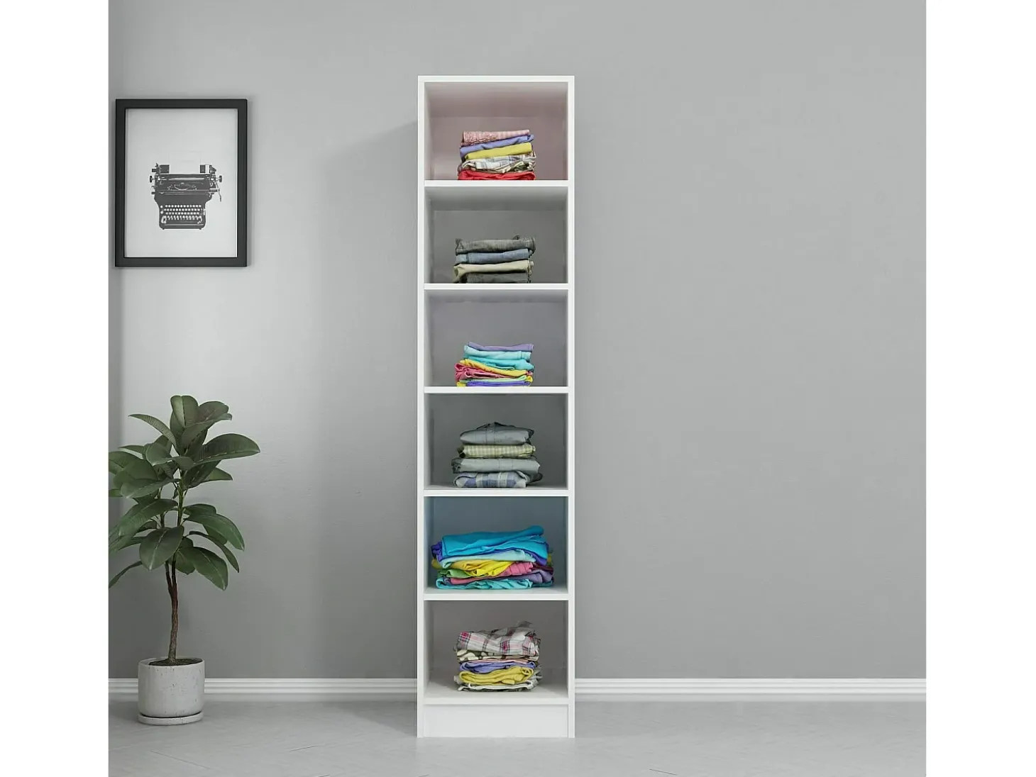 Armario Kale Raflı 210 blanco 45x210x52 cm
