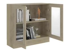 Armario libros madera contrachapada color roble 82,5x30,5x80 cm