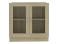 Armario libros madera contrachapada color roble 82,5x30,5x80 cm