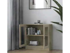Armario libros madera contrachapada color roble 82,5x30,5x80 cm
