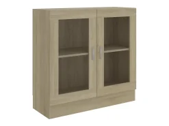 Armario libros madera contrachapada color roble 82,5x30,5x80 cm