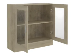 Armario libros madera contrachapada color roble 82,5x30,5x80 cm