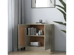 Armario libros madera contrachapada color roble 82,5x30,5x80 cm