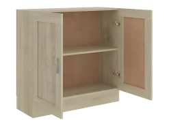 Armario libros madera contrachapada color roble 82,5x30,5x80 cm