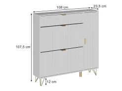 Armario para zapatos blanco 108x23.5x107.5 helge