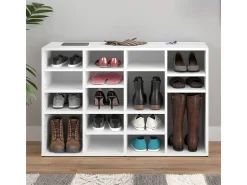 Armario para zapatos blanco 104x30x65.5 lysander