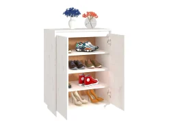 Armario zapatero de madera maciza de pino 60x35x80 cm ES537935