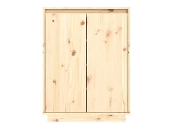Armario zapatero de madera maciza de pino 60x35x80 cm ES614119