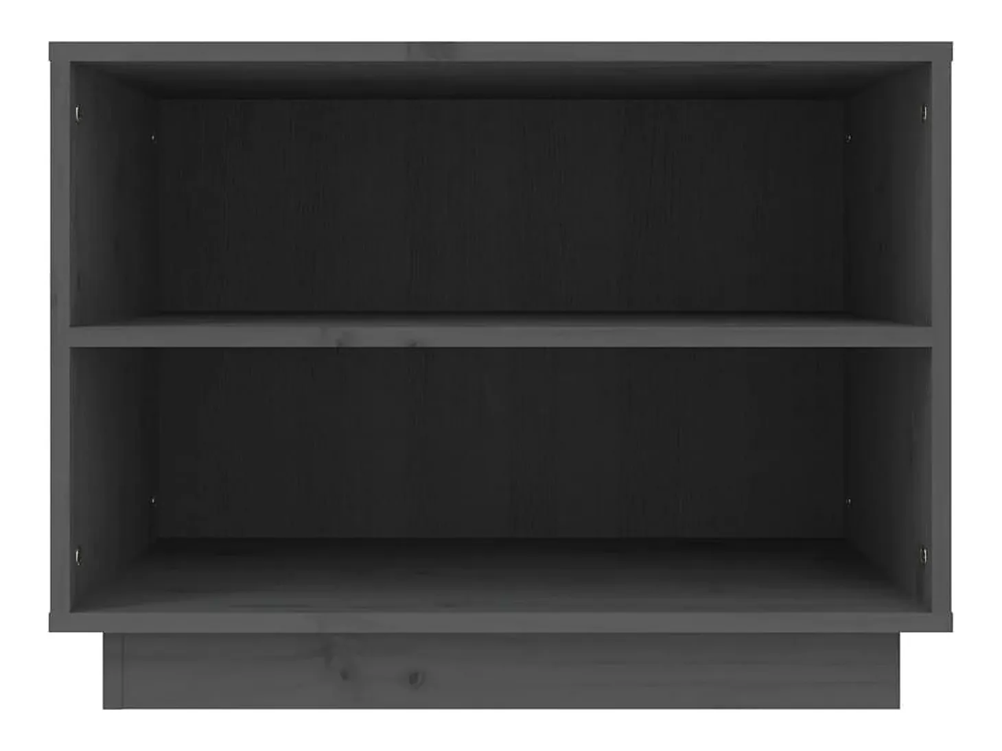 Armario zapatero de madera maciza de pino gris 60x34x45 cm ES515356