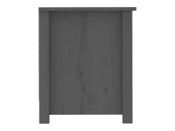 Armario zapatero de madera maciza de pino gris 110x38x45,5 cm ES935368