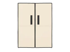 Armario zapatero de tela crema 60x28x90 cm ES912135