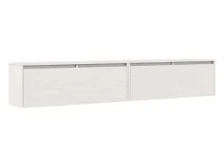 Armarios de pared 2 uds Blanco 100x30x35 cm Madera maciza de pino