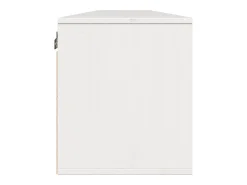 Armarios de pared 2 uds Blanco 100x30x35 cm Madera maciza de pino