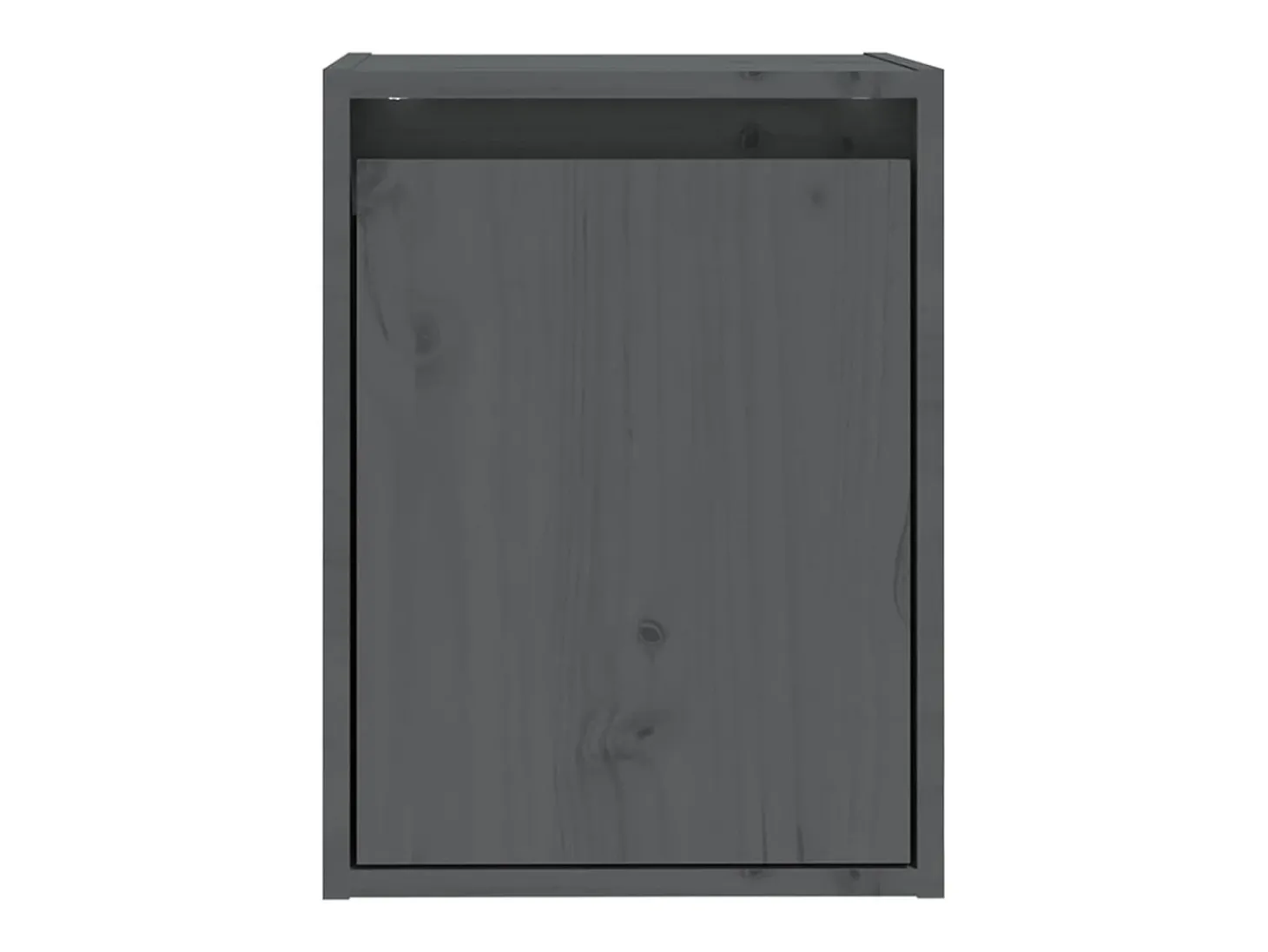 Armarios de pared 2 uds Gris 30x30x40 cm Madera maciza de pino