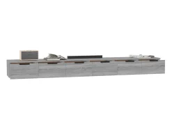 armarios de pared de madera de ingeniería gris Sonoma de 102 x 30 x 20 cm