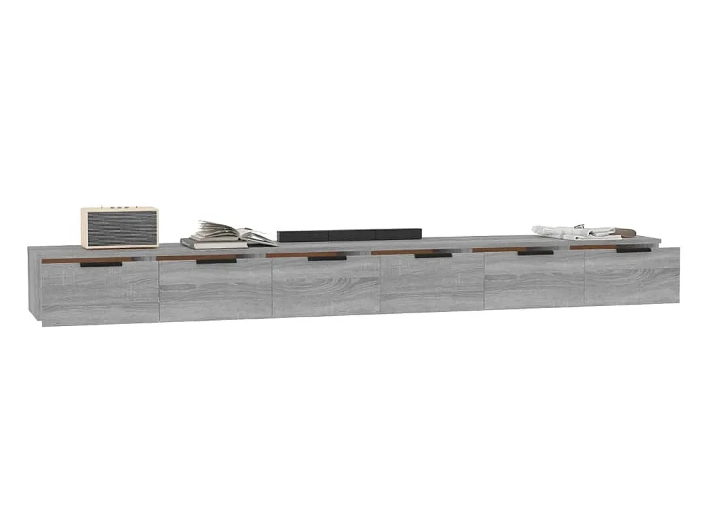 armarios de pared de madera de ingeniería gris Sonoma de 102 x 30 x 20 cm